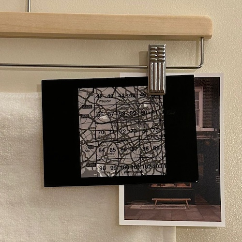 a postcard of the EP on a wall